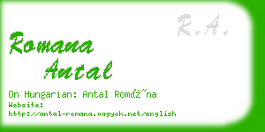romana antal business card